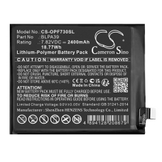 Compatible battery replacement for OPPO BLPA39