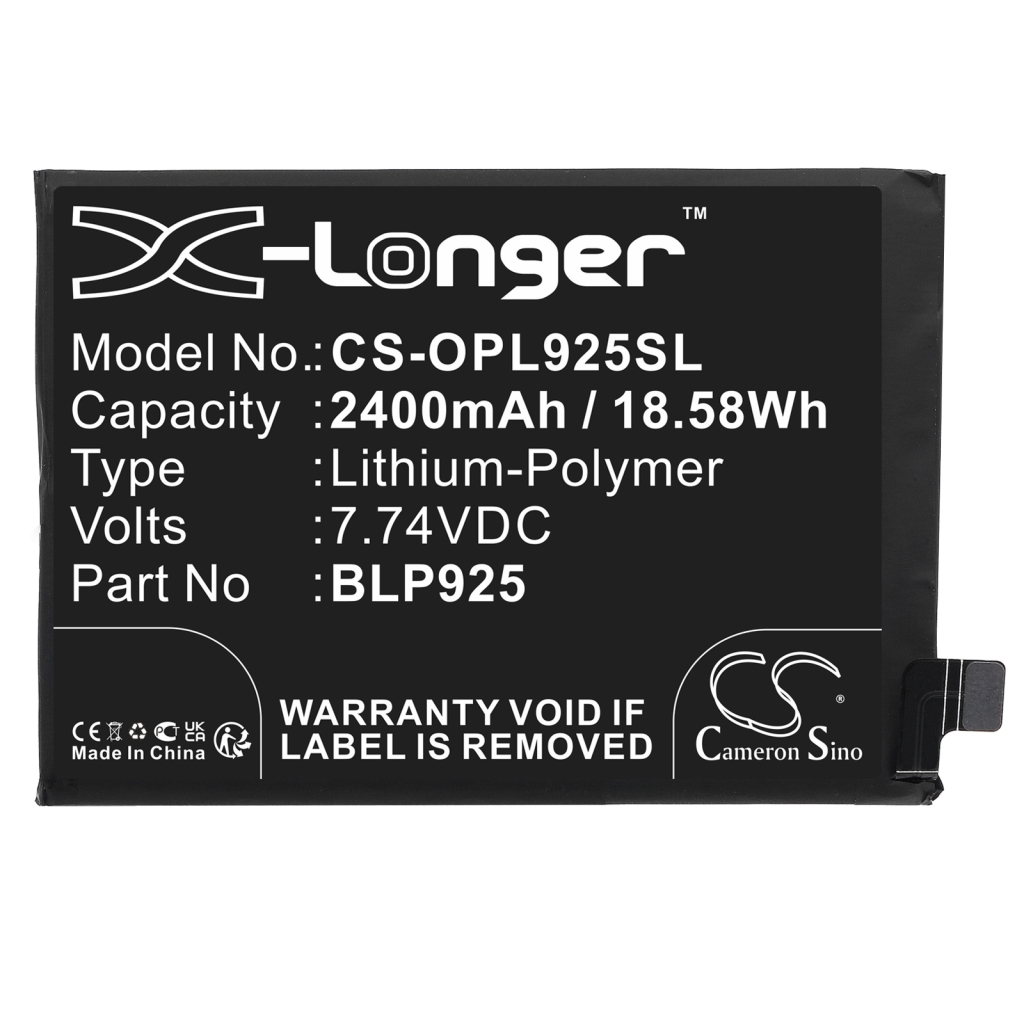 Compatible battery replacement for Oneplus  BLP925