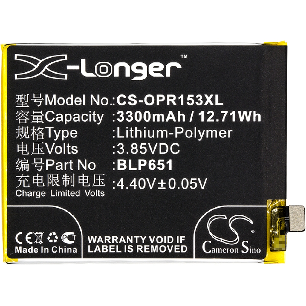 Compatible battery replacement for OPPO  BLP651