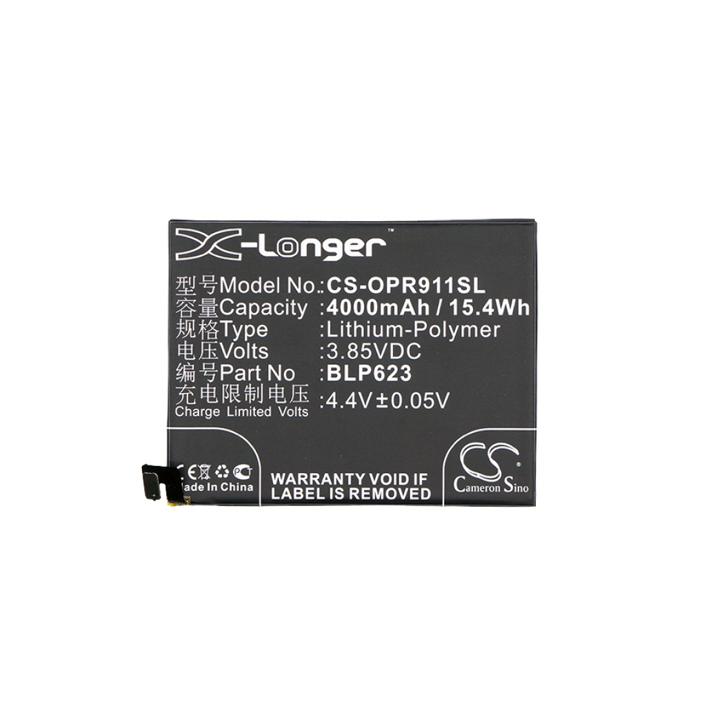 Compatible battery replacement for OPPO BLP623