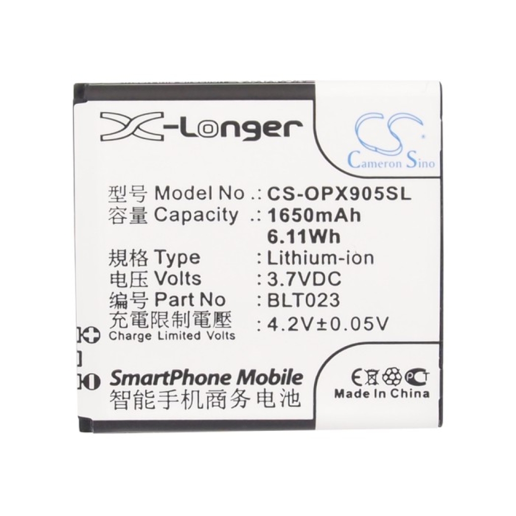 Compatible battery replacement for OPPO  BLT023