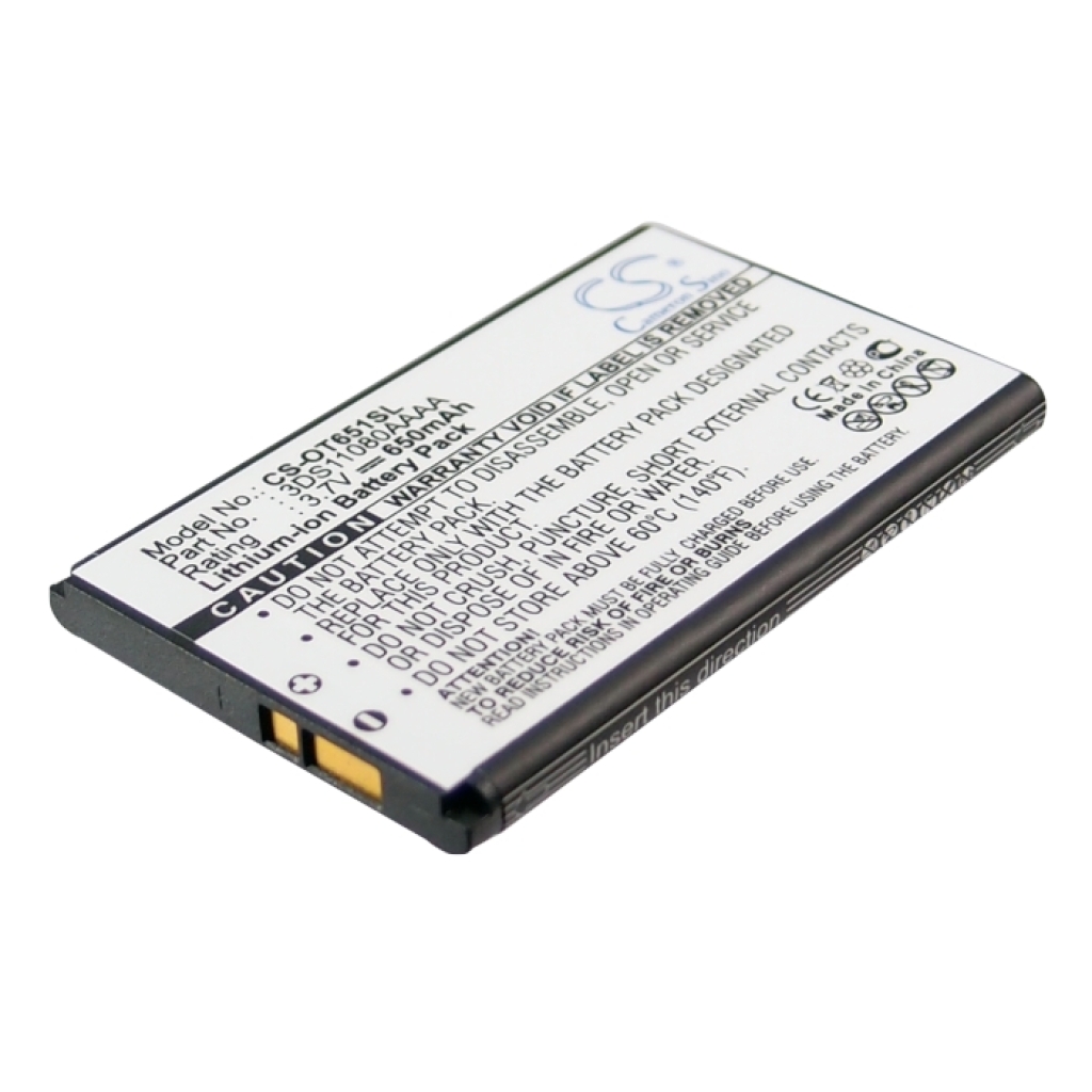 Compatible battery replacement for Alcatel  CAB3080010CX, 3DS10241AAAA, BY-62, B-VLE56, 3DS11080AAAA...