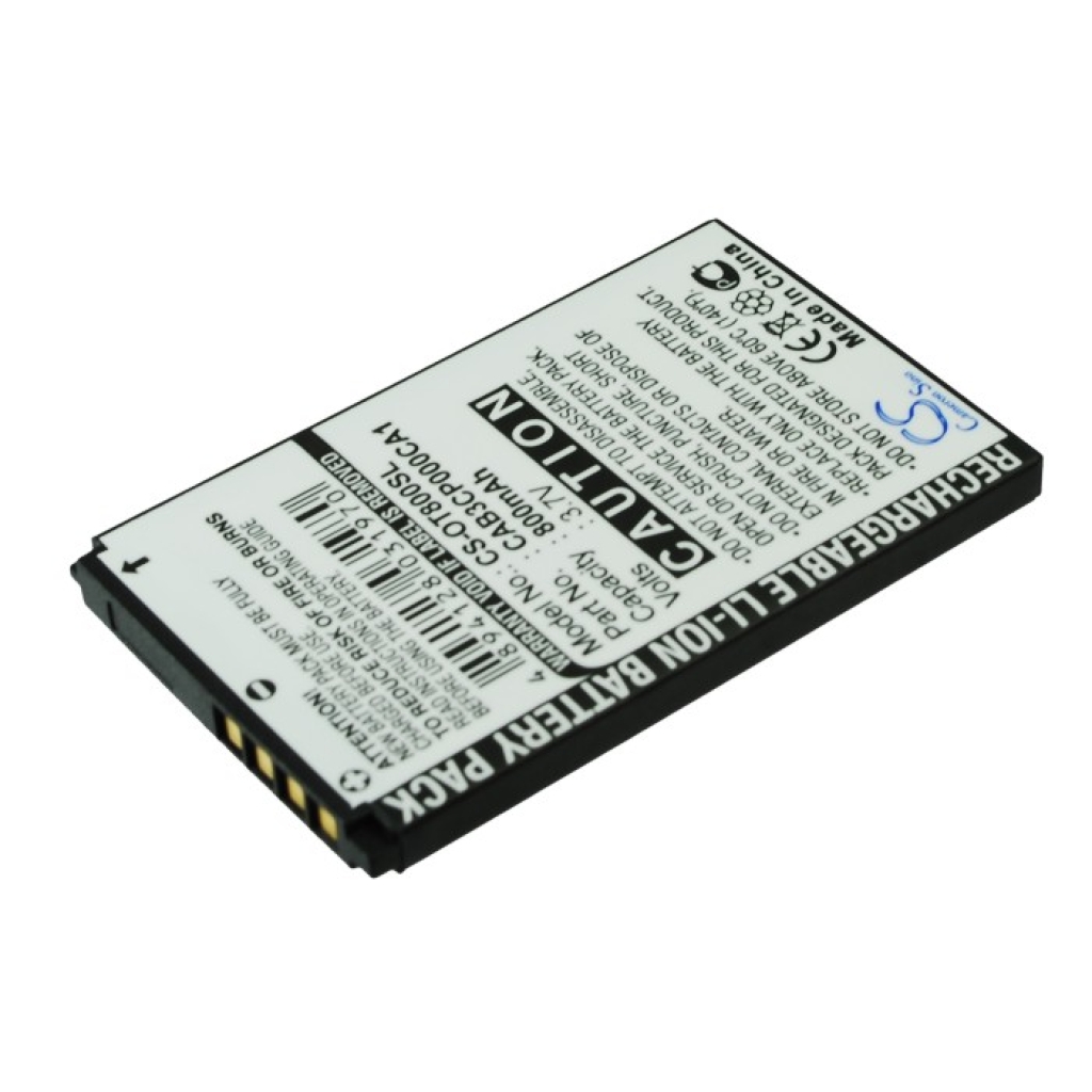 Compatible battery replacement for Alcatel  OT-BY40, CAB3CP000CA1, CAB30P0000C1, CAB20100000C1, TB-4X