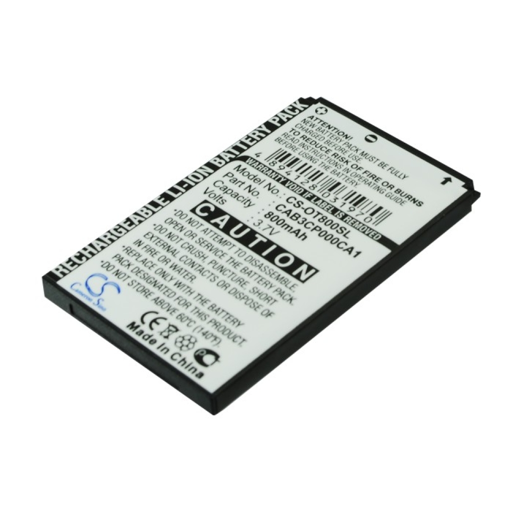 Compatible battery replacement for Alcatel  OT-BY40, CAB3CP000CA1, CAB30P0000C1, CAB20100000C1, TB-4X