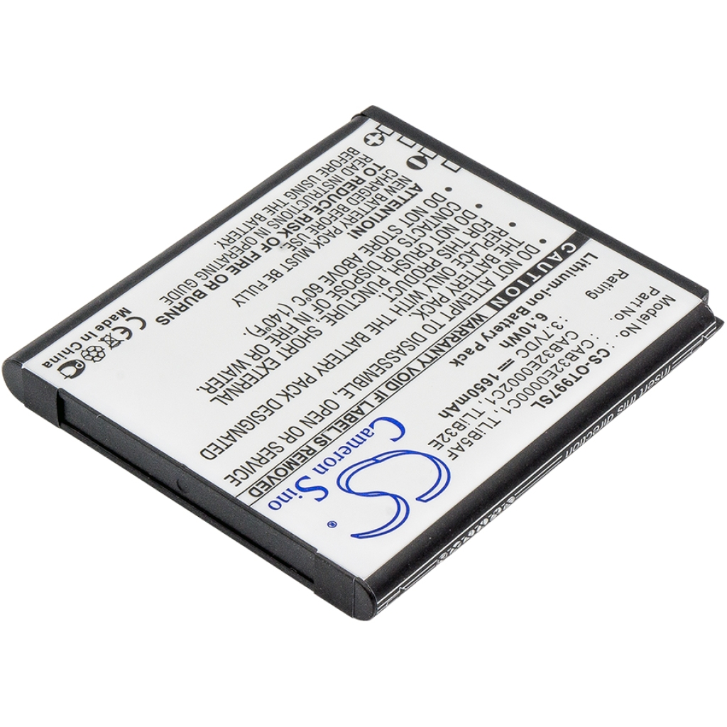 Compatible battery replacement for TCL  TLiB32E, CAB32E0002C1, CAB32E0000C2, CAB32E0000C1, TLiB5AF