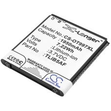 Compatible battery replacement for Alcatel  TLiB32E, CAB32E0002C1, CAB32E0000C2, CAB32E0000C1, TLiB5AF