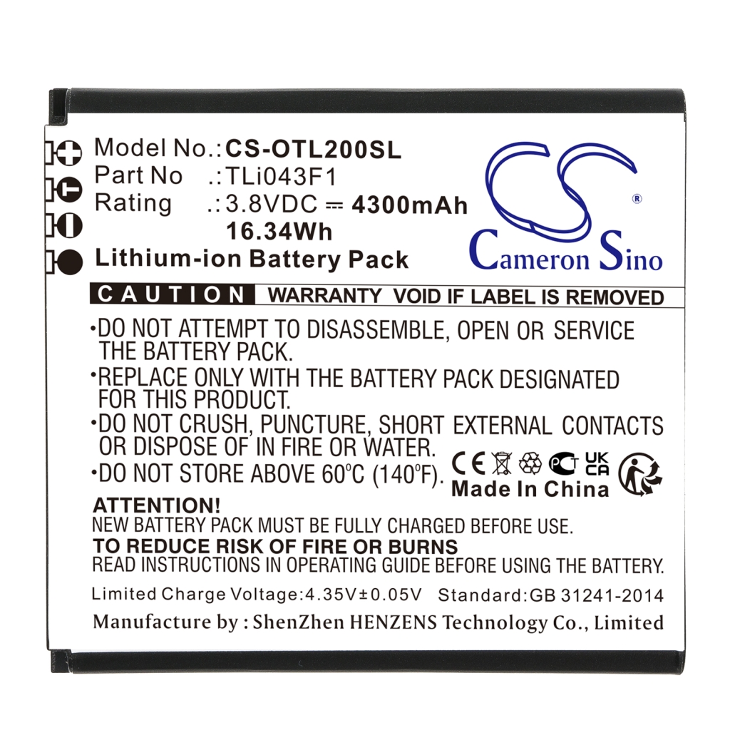 Battery Replaces TLi043F1