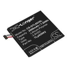 Compatible battery replacement for Alcatel C2000023C2,TLP020K2