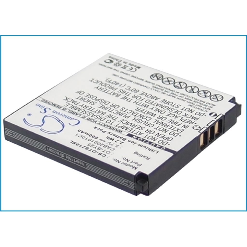 Compatible battery replacement for Alcatel  CAB2001011C1, CAB2001010C1, B-U81, OT-BY25