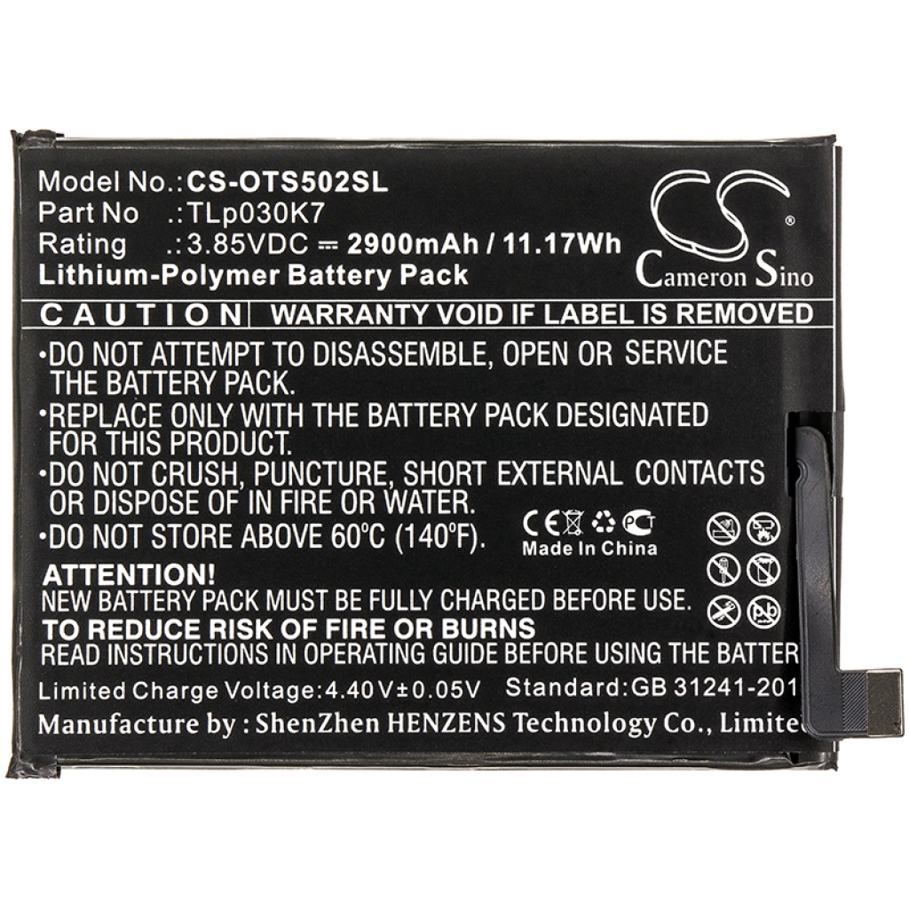 Battery Replaces TLp030K7