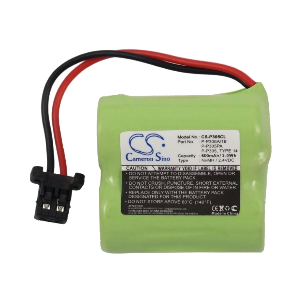 Compatible battery replacement for Panasonic  P-P305, CO119P, PCH0, HHR-P305PA, 23-908...