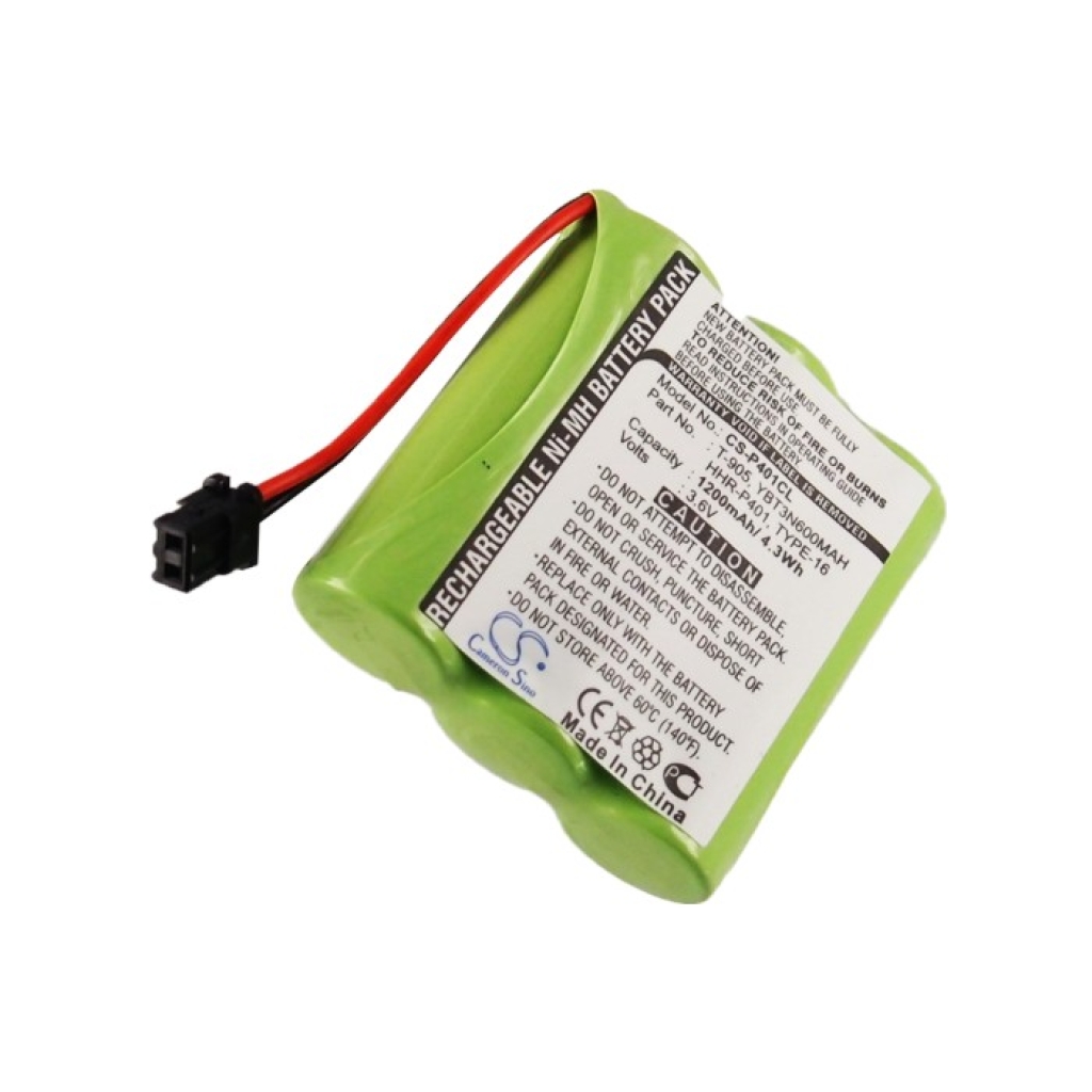 Compatible battery replacement for MEMOREX  HHR-P401, YBT3N600MAH, GESPCM02, TYPE 16, BT-905...