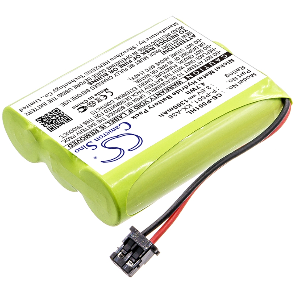 Compatible battery replacement for Panasonic  KX-A36, TYPE 1, BT-15, P-P508, HHR-P505...