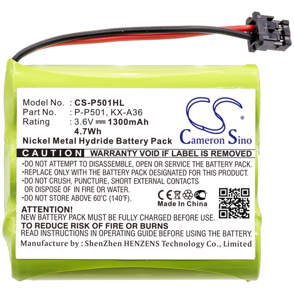 Compatible battery replacement for Panasonic  HHR-P505, TRB-1981, BP-T24, P-P504, HHR-P501...