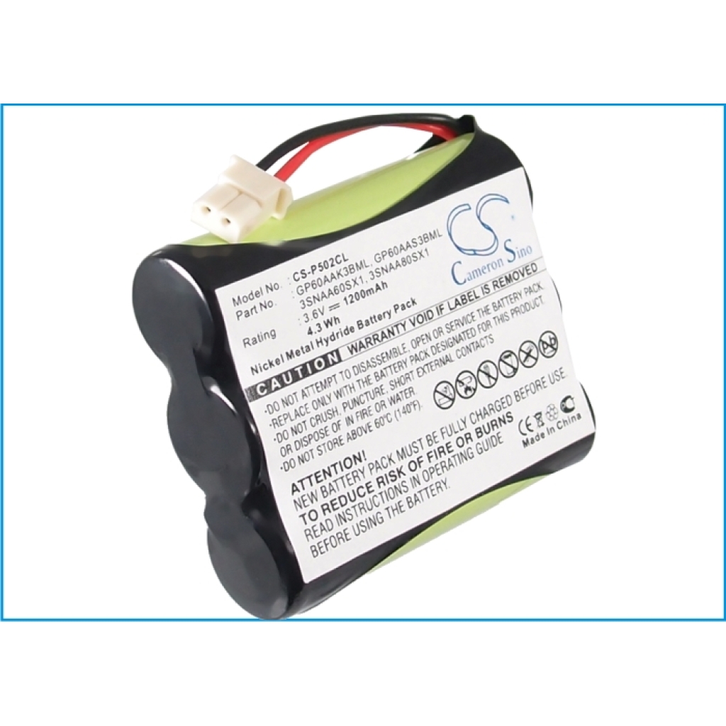 Compatible battery replacement for Bell South  GP60AAK3BML, TYPE 10, BT-33, P-P502, 3SNAA80SX1...