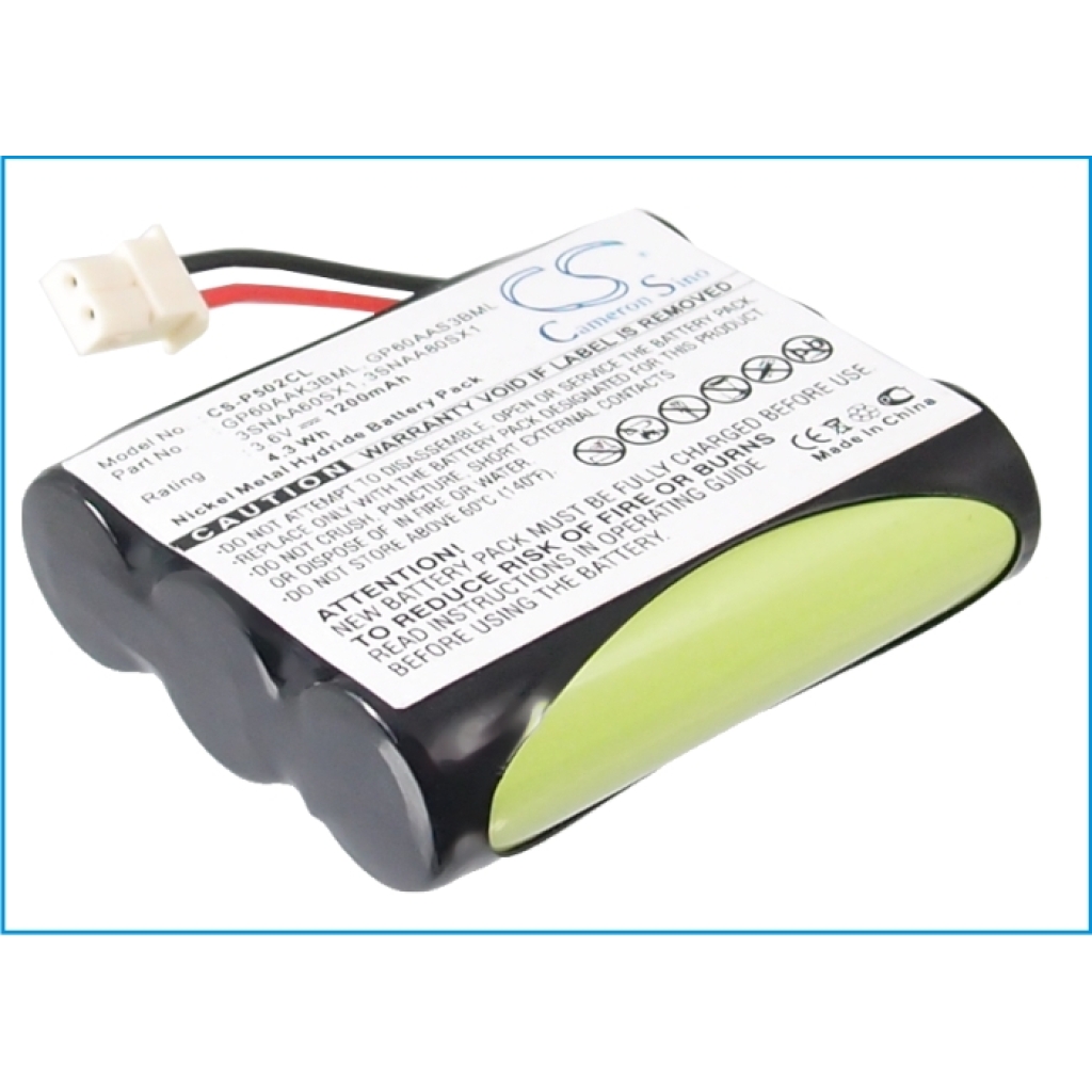 Compatible battery replacement for Sanyo  BT-33, P-P502, 3SNAA80SX1, GP80AAK3BML, 3SNAA60SX1...