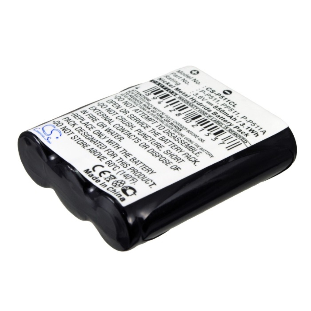 Compatible battery replacement for Panasonic  P-P511A, PPQT22418ZA, P-P511, PP511A1B, PP511A...