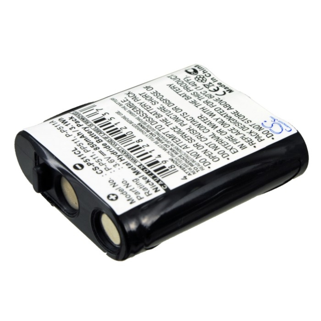 Compatible battery replacement for Panasonic  P-P511A, PPQT22418ZA, P-P511, PP511A1B, PP511A...