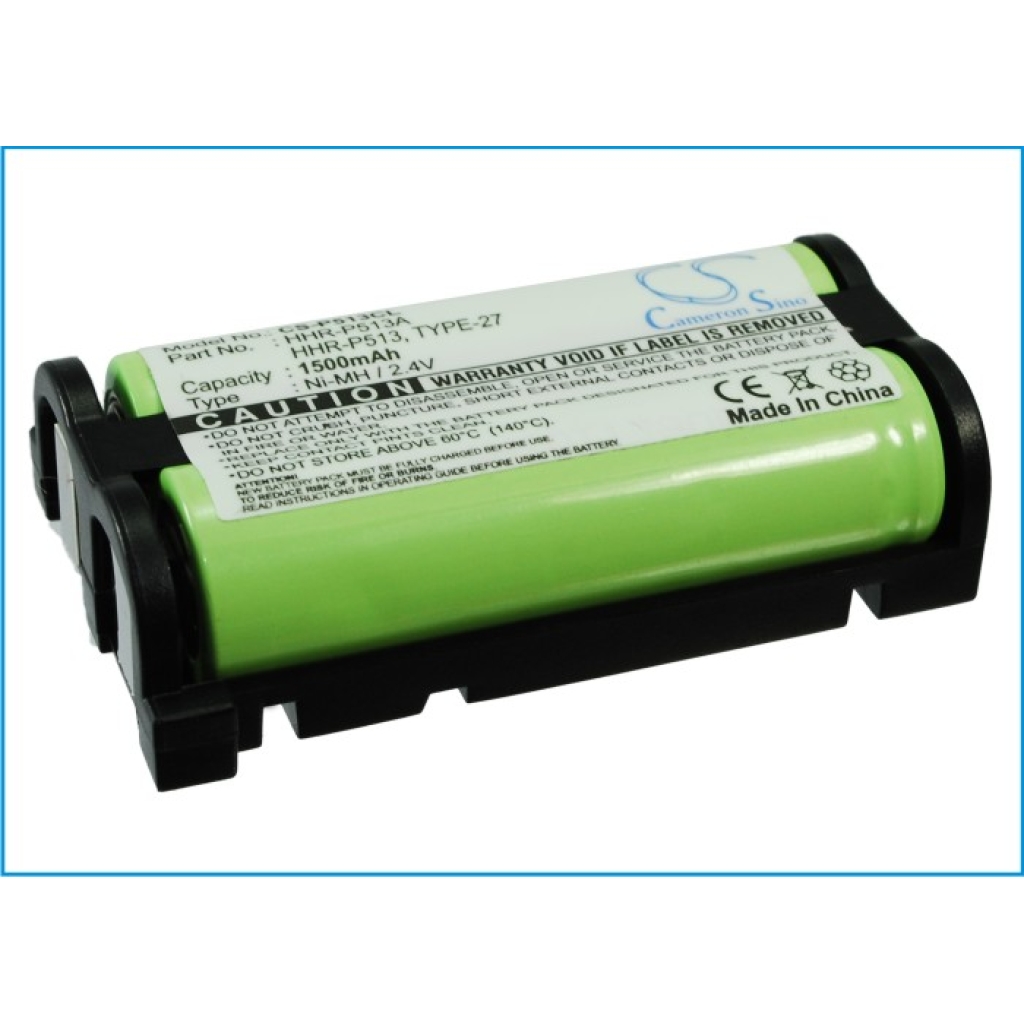 Compatible battery replacement for Panasonic  23-967, TYPE 27, HHR-P513, TL26423, 86423...