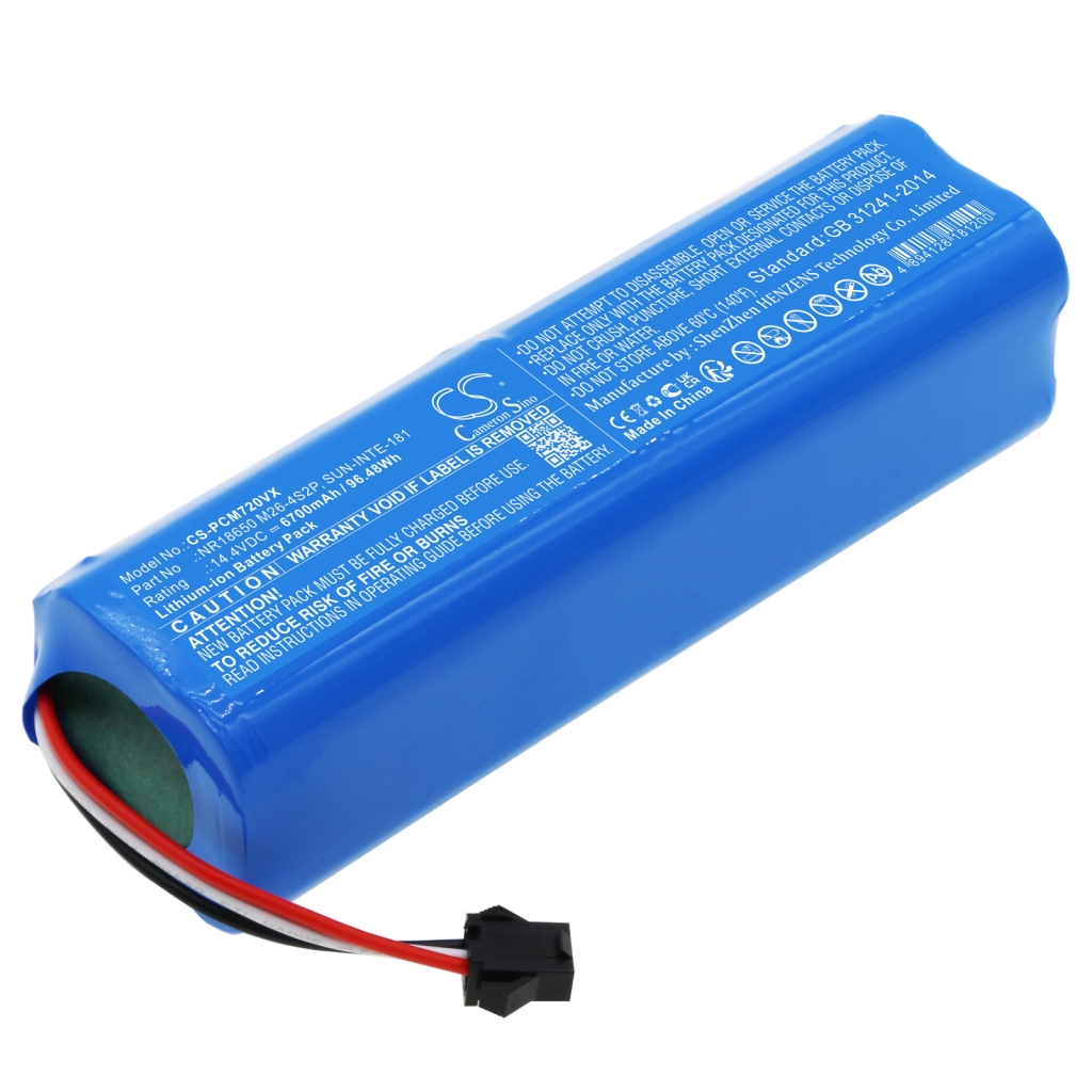 Compatible battery replacement for Coredy  H18650CH-4S2P, CMICR18650F8M7-4S2P, T-4S1P-A, SUN-INTE-181, NR18650 M26-4S2P