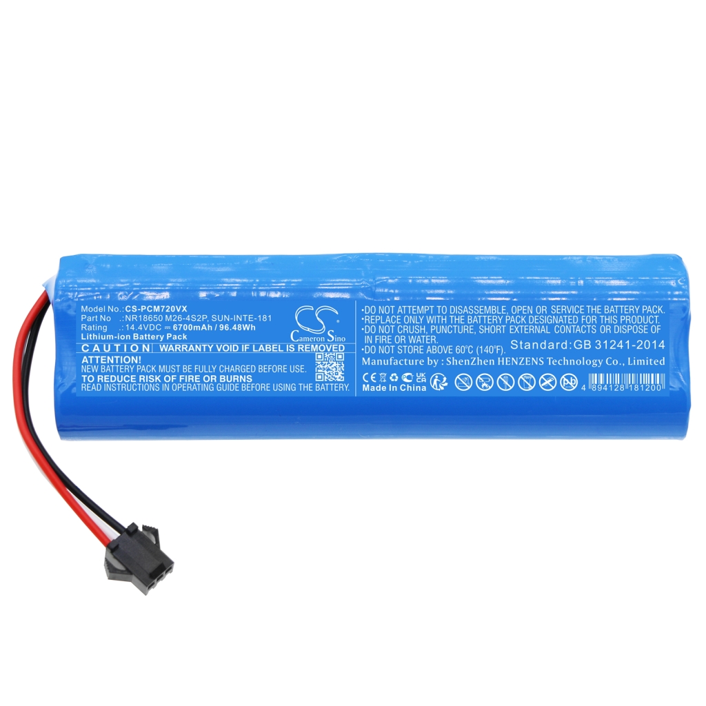 Compatible battery replacement for Coredy  H18650CH-4S2P, CMICR18650F8M7-4S2P, T-4S1P-A, SUN-INTE-181, NR18650 M26-4S2P