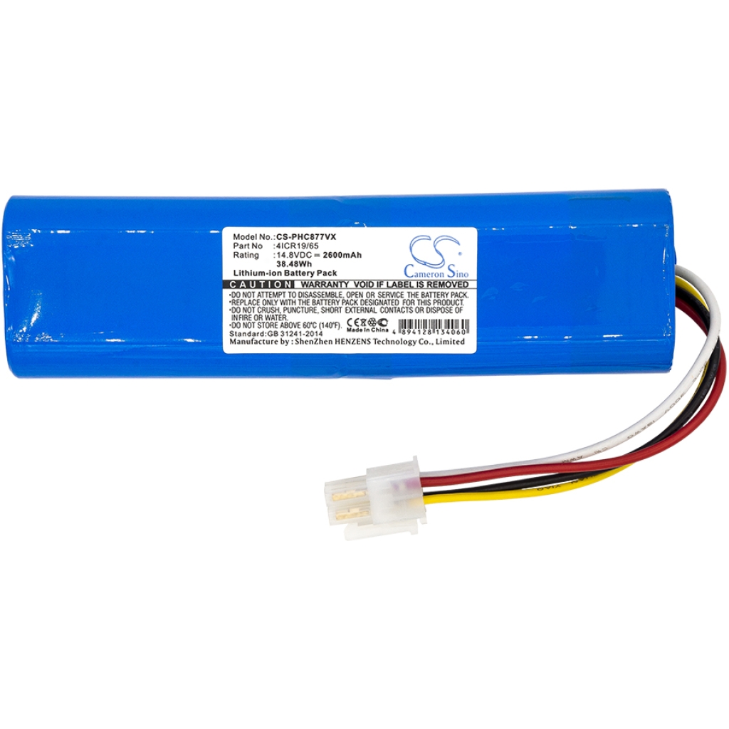 Compatible battery replacement for Philips  3000-014-15881, CP0111/01, 4ICR19/65