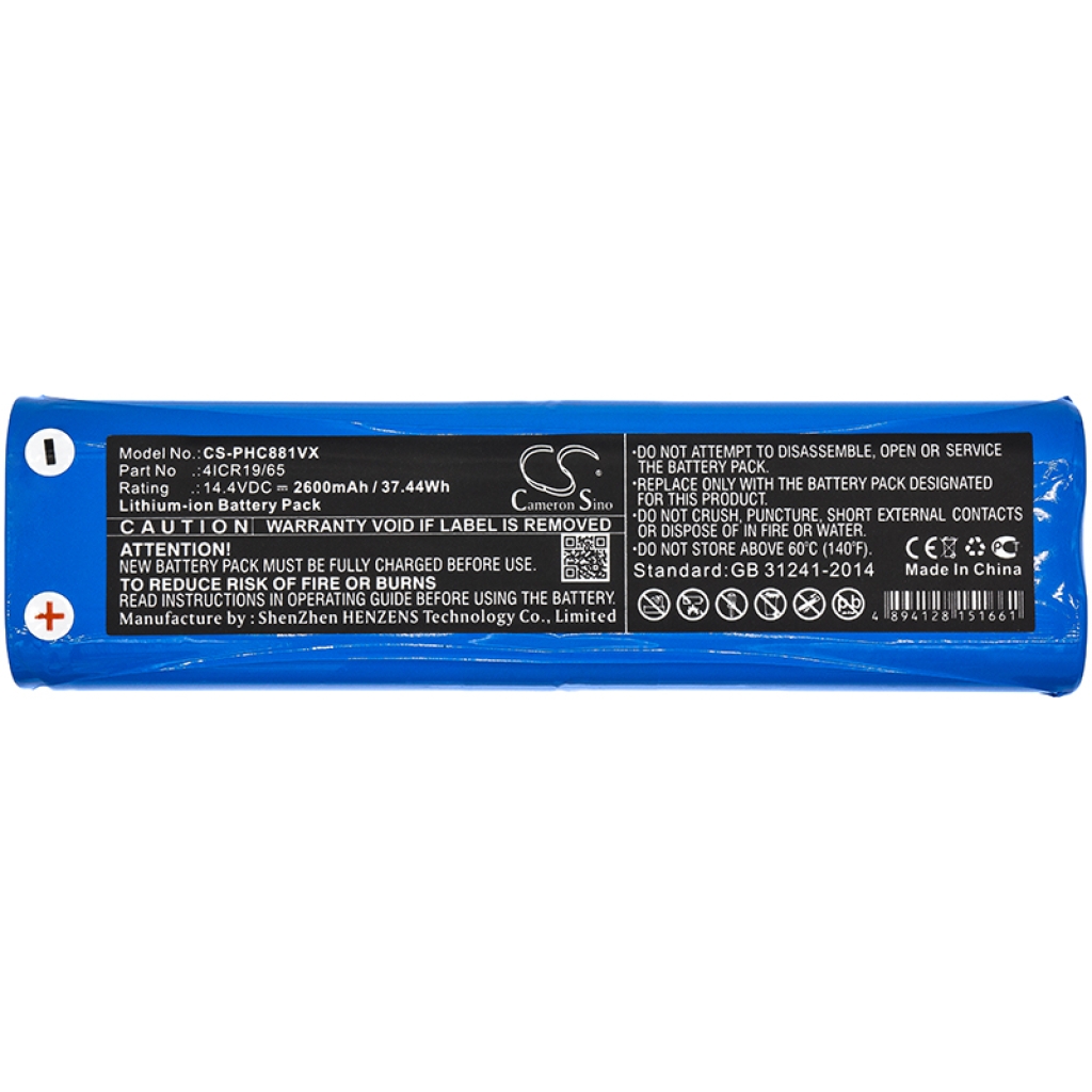 Compatible battery replacement for Bissell  4ICR19/65, 1607381