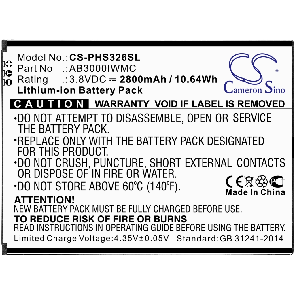 Mobile Phone Battery Philips CS-PHS326SL