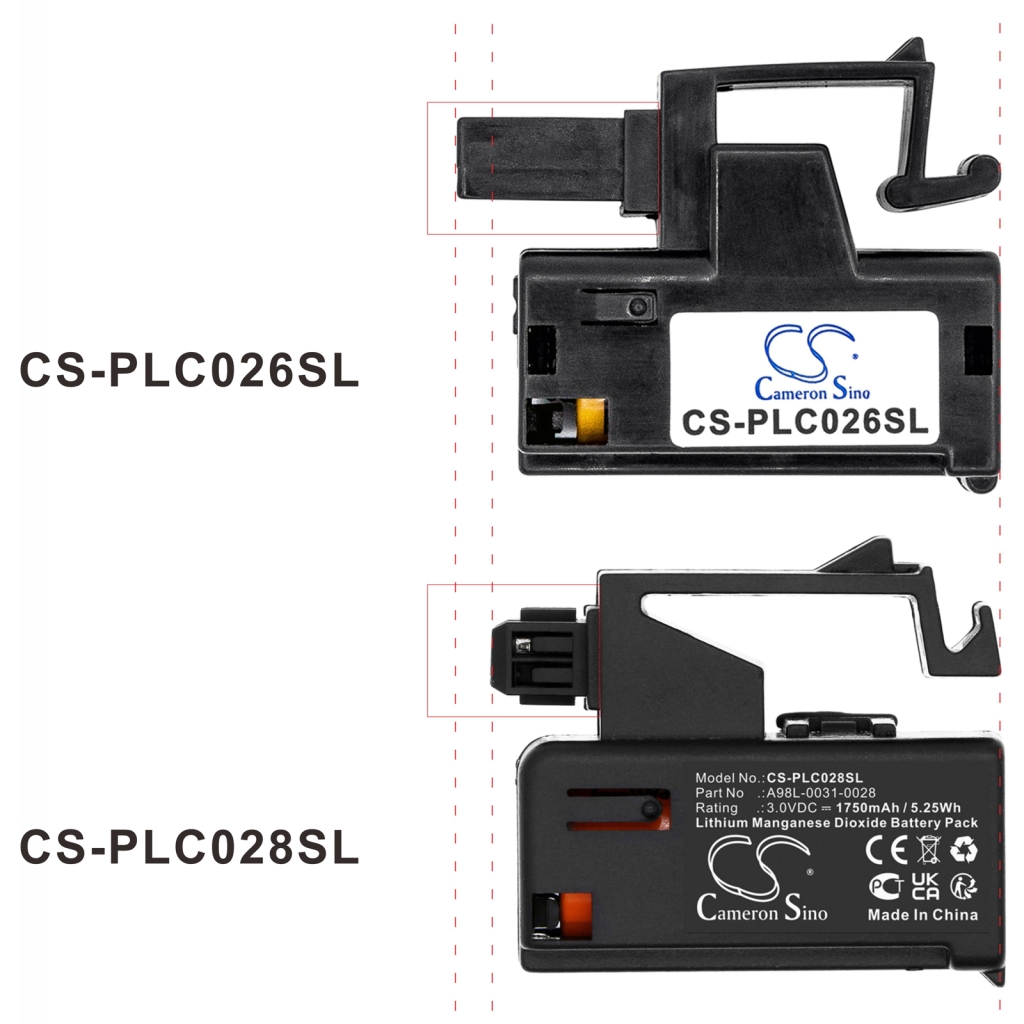 Compatible battery replacement for Fanuc  A98L-0031-0026