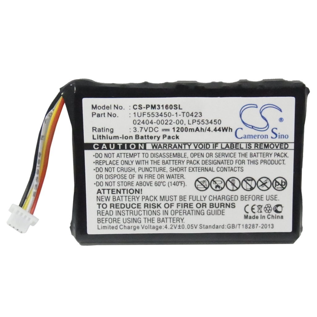 Compatible battery replacement for Flip  1UF553450-1-T0423, 02404-0022-00, 02404-0019-00, LP553450