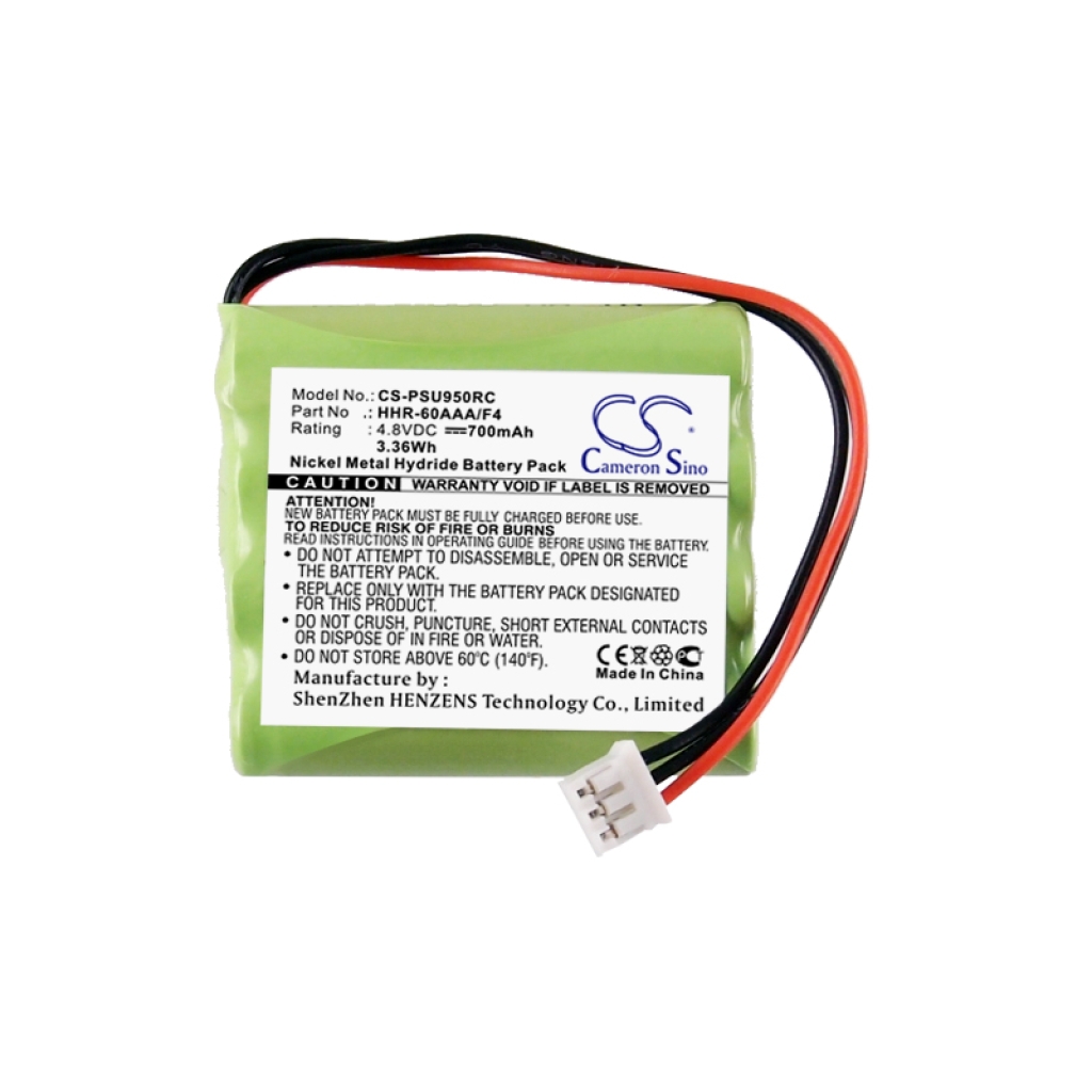 Compatible battery replacement for Philips  8100 911 02101, TSU3500117, 310420051271, HHR-60AAA/F4, 2422-526-00148...