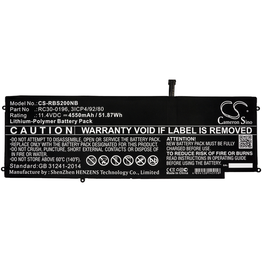 Compatible battery replacement for Razer  RC30-0196, 3ICP4/92/80