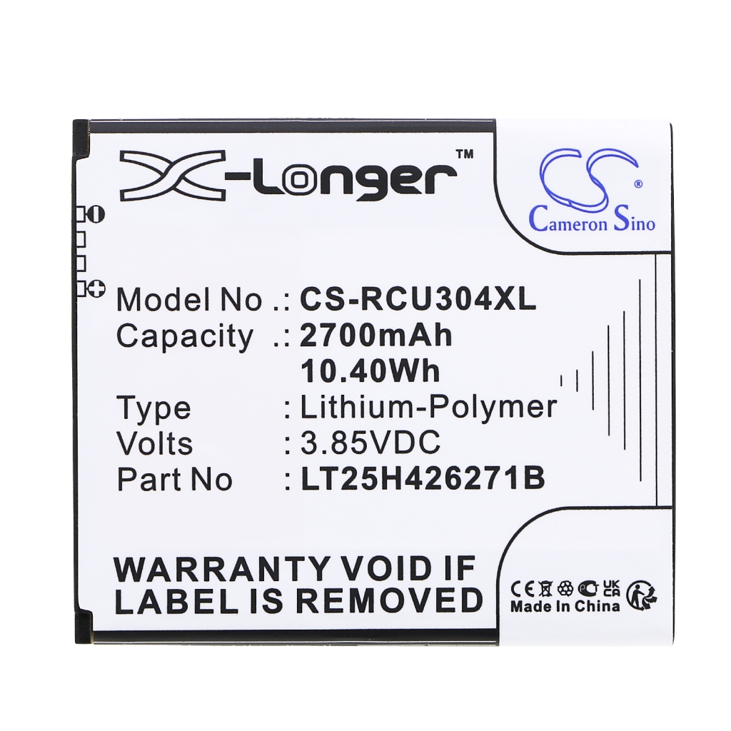 Compatible battery replacement for Cricket  LT25H426271W, LT25H426271B