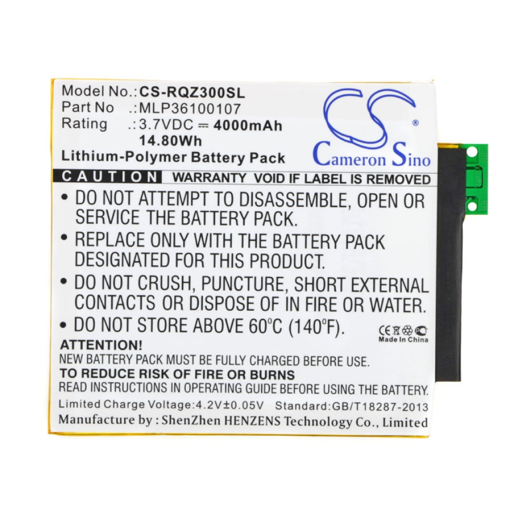 Compatible battery replacement for Verizon  SQU-1408, MLP36100107