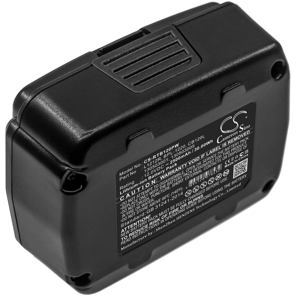 Compatible battery replacement for AEG  130503005, 130503001, L1212R, CB120L, BPL-1220