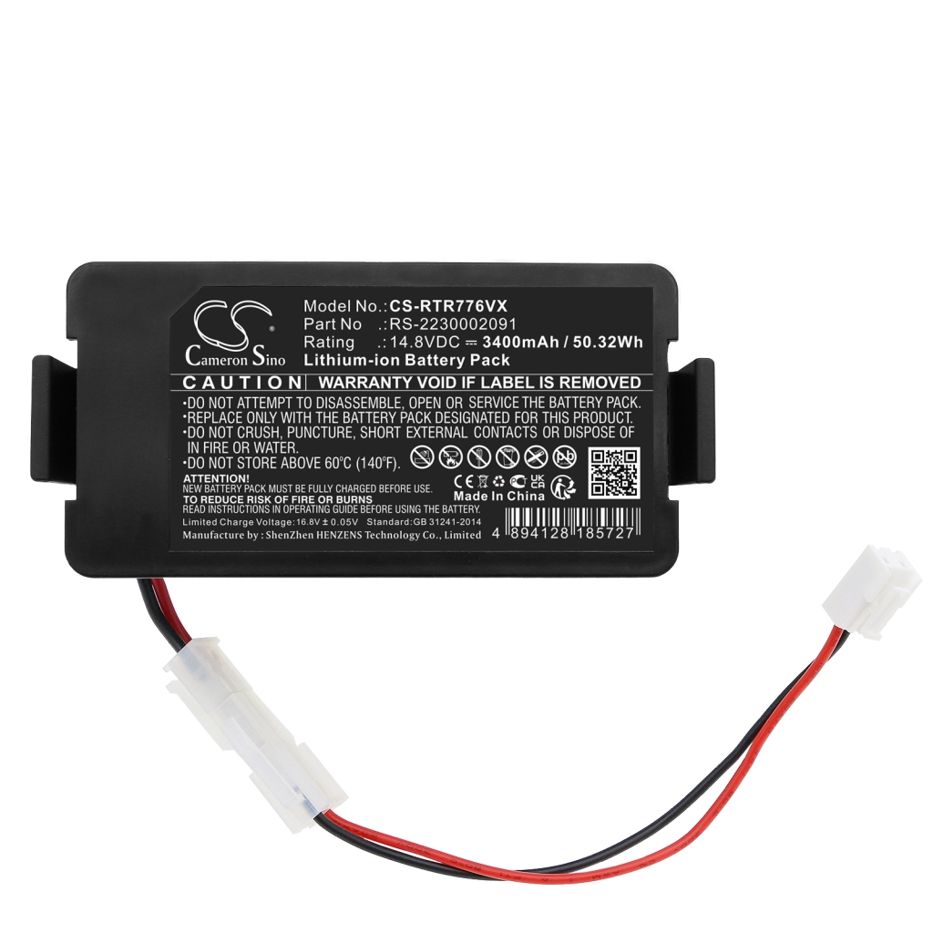 Compatible battery replacement for Rowenta  6.32.40.13-0, RS-2230002091