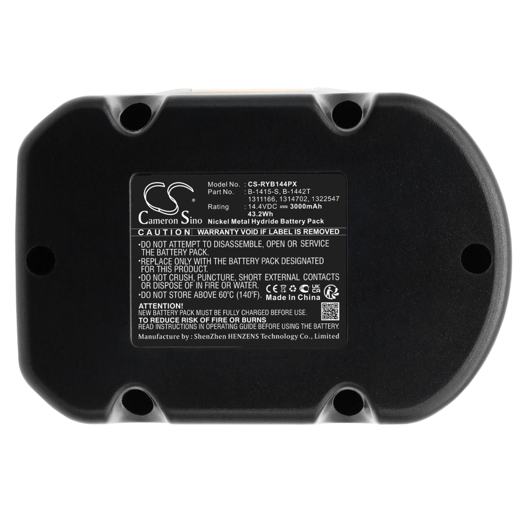 Compatible battery replacement for Ryobi  1322547, B-1442T, 130224017, 1400669, 1314702...