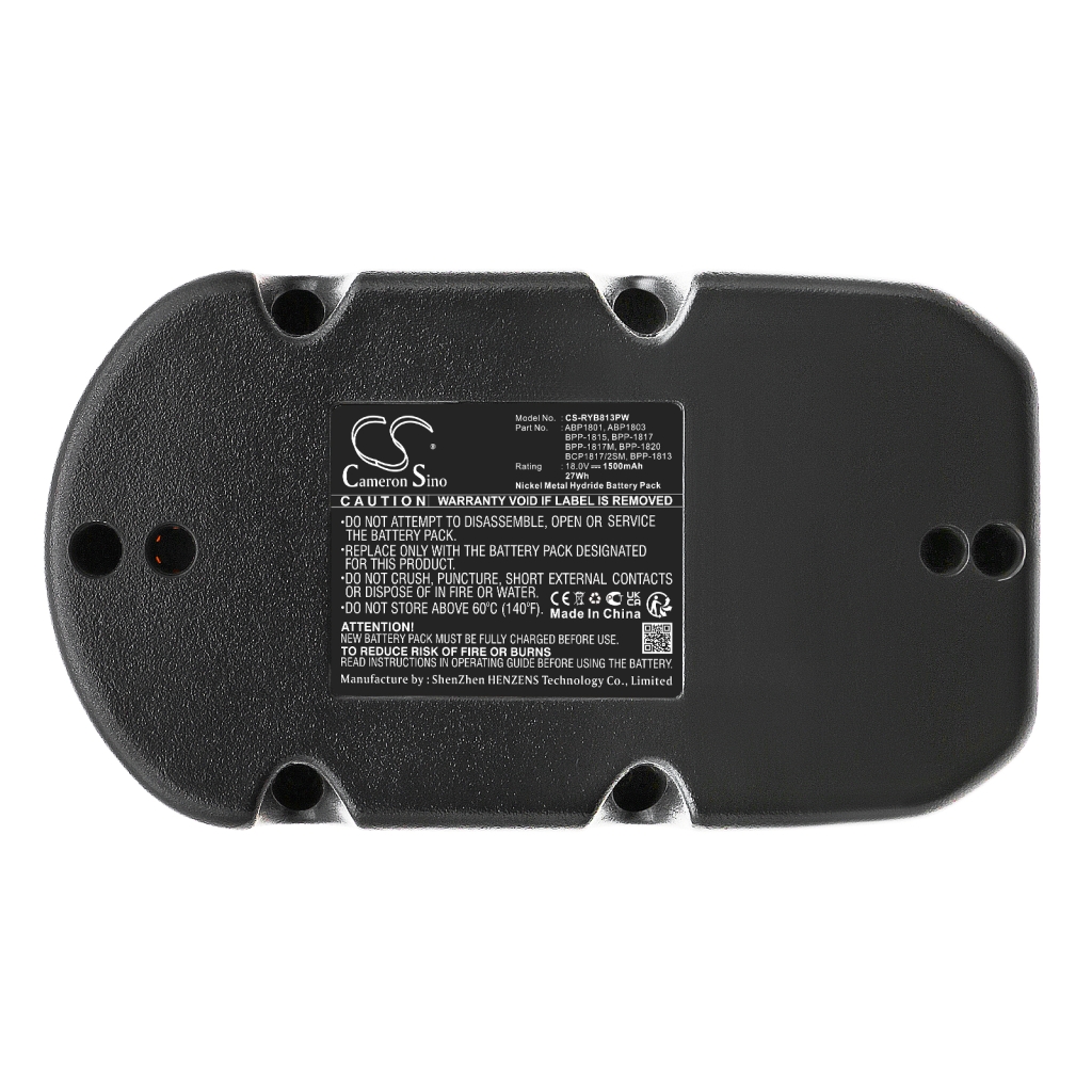 Compatible battery replacement for Ryobi  BPP-1813, BPP-1817M, BCP1817/2SM, BPP-1817/2, ABP1803...