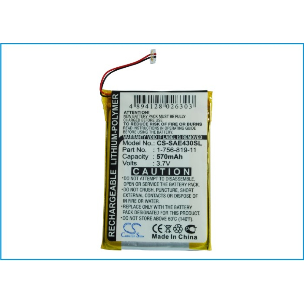 MP3, MP4, PMP Battery Sony CS-SAE430SL