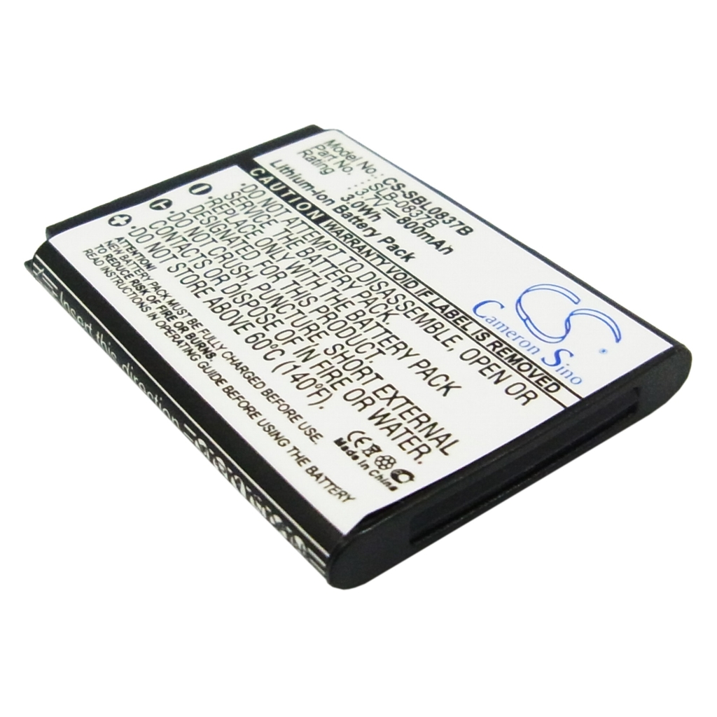 Compatible battery replacement for Samsung  SLB-0837B, SLB-0837(B)