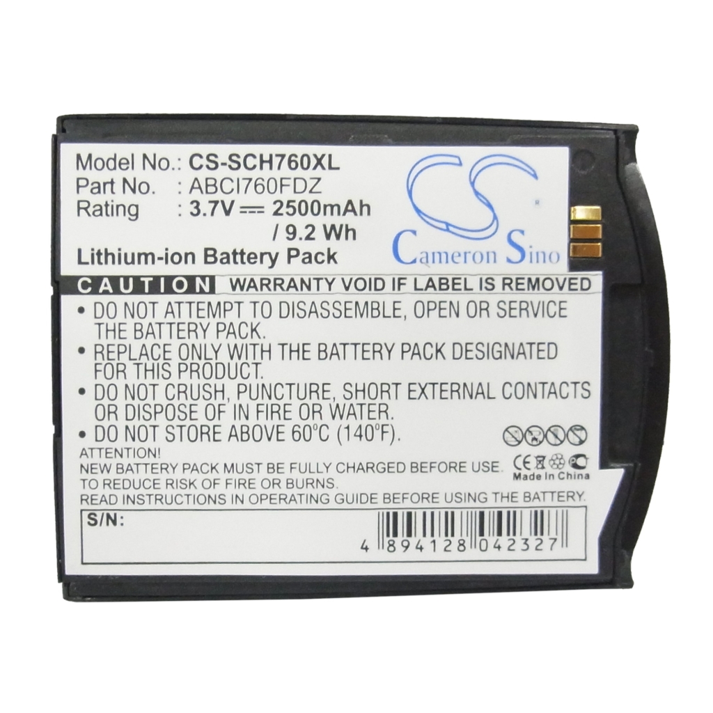 Compatible battery replacement for Verizon ABCI760FDZ