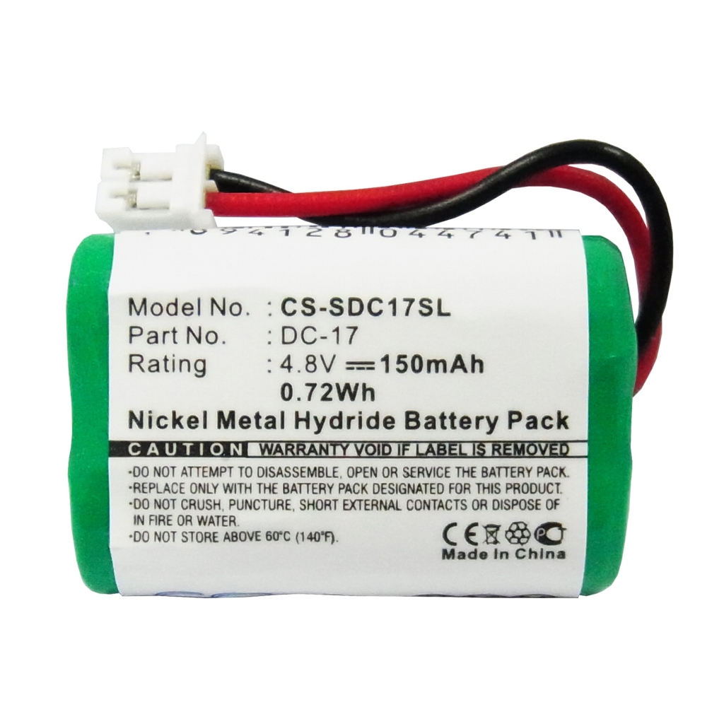 Compatible battery replacement for Dogtra  MH120AAAL4GC, DC-17_5, DC-17, 650-058, SDT00-11907...