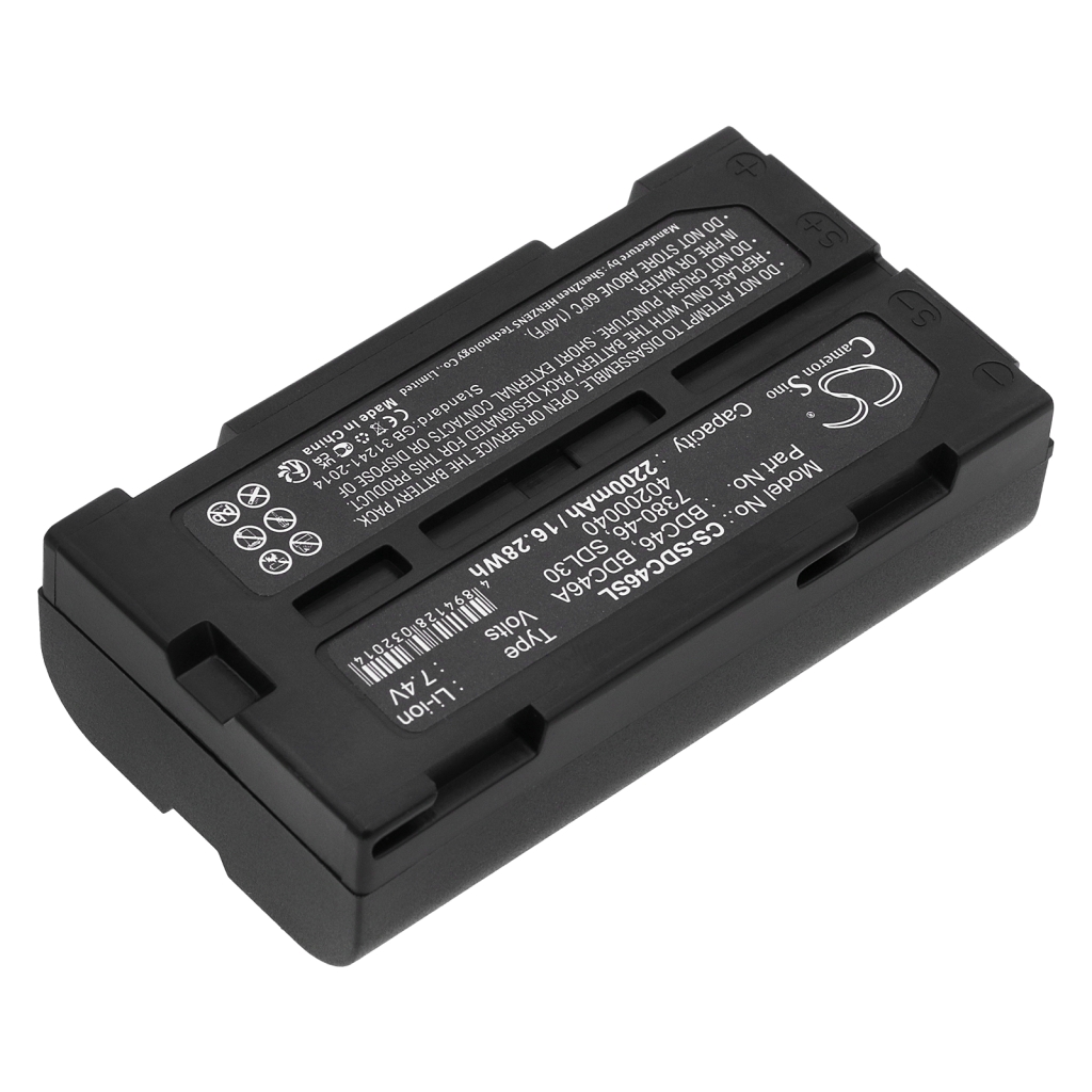 Compatible battery replacement for Sokkia  BDC46, 7380-46, BDC-46C, 40200040, SDL30...