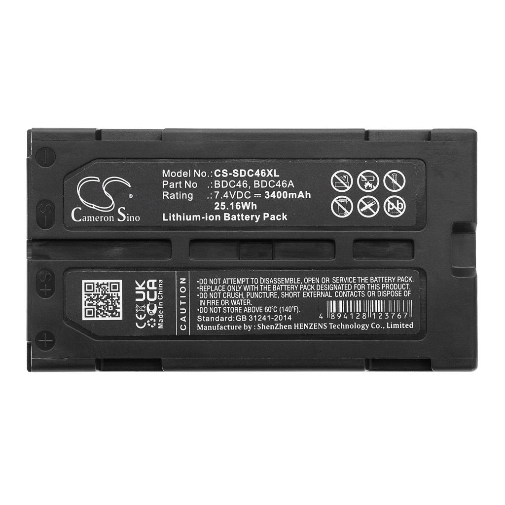 Compatible battery replacement for Sokkia  BDC-46B, BDC46B, BDC-46A, BDC46A, BDC-46...