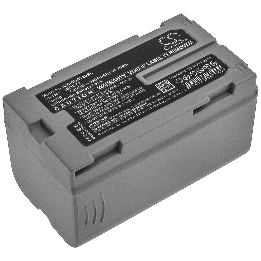 Compatible battery replacement for Topcon BDC72