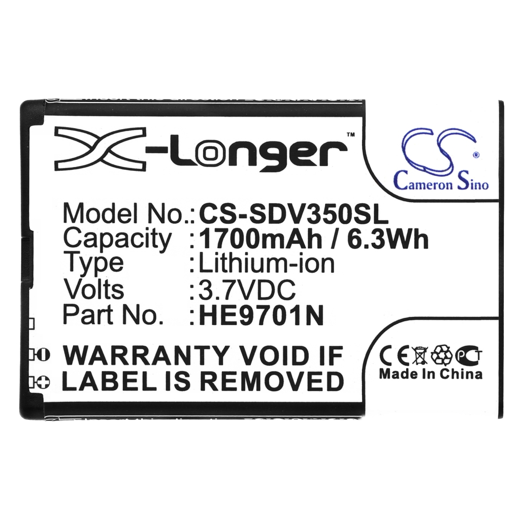 Compatible battery replacement for Zoomax  G-4L, R001710000, HE9701N