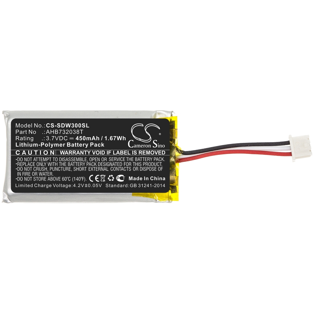 Compatible battery replacement for Sennheiser  AHB732038T, 1000807