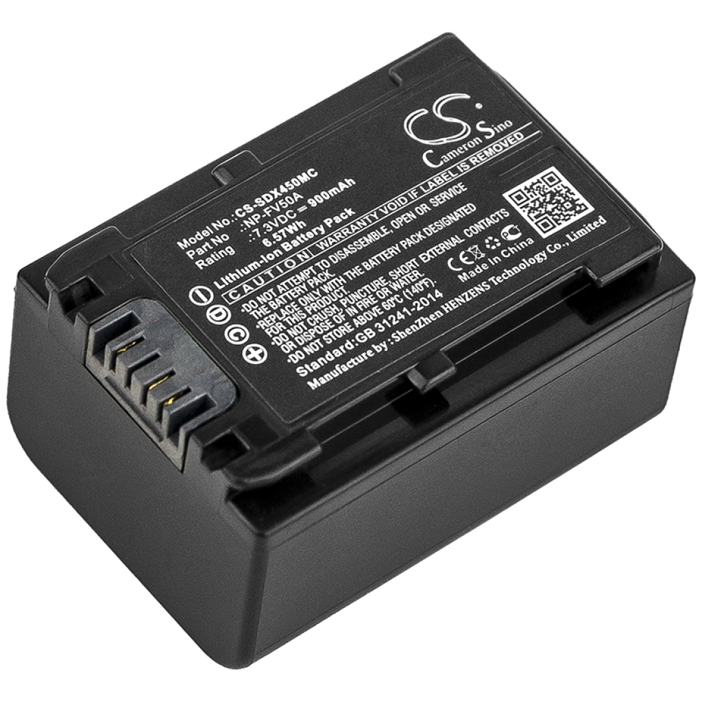 Compatible battery replacement for Sony  NP-FV50A