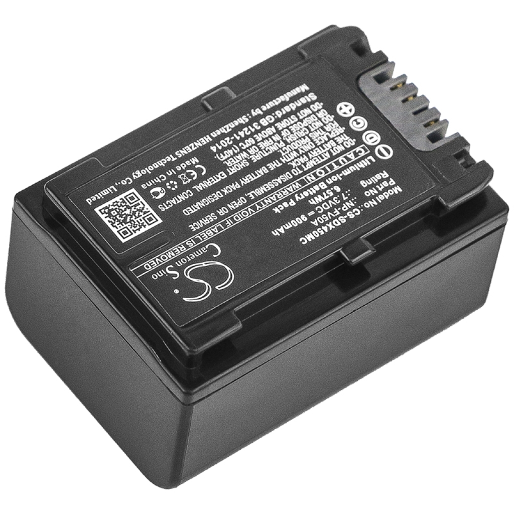 Compatible battery replacement for Sony  NP-FV50A