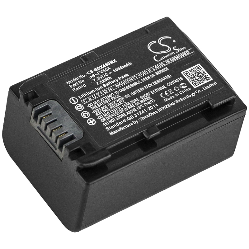 Compatible battery replacement for Sony  NP-FV50A